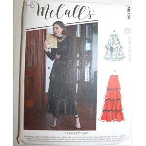 UNCUT McCall's M8150 Sewing Pattern for TIERED SKIRTS in sizes 16-24